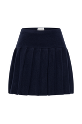 Dionne Pleated Knit Mini Skirt - Dark Navy